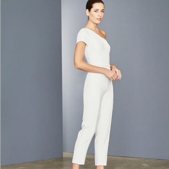 Amsale crepe Tailored Jumpsuit NWT - Picture 1 of 6